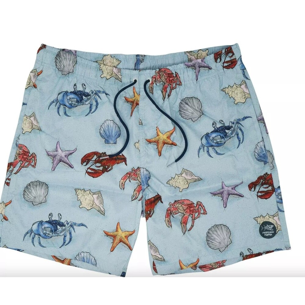 Psycho Tuna Men’s Shorts, Board Shorts, SZ M Swimwear-Bottom Feeders-New w/Tags